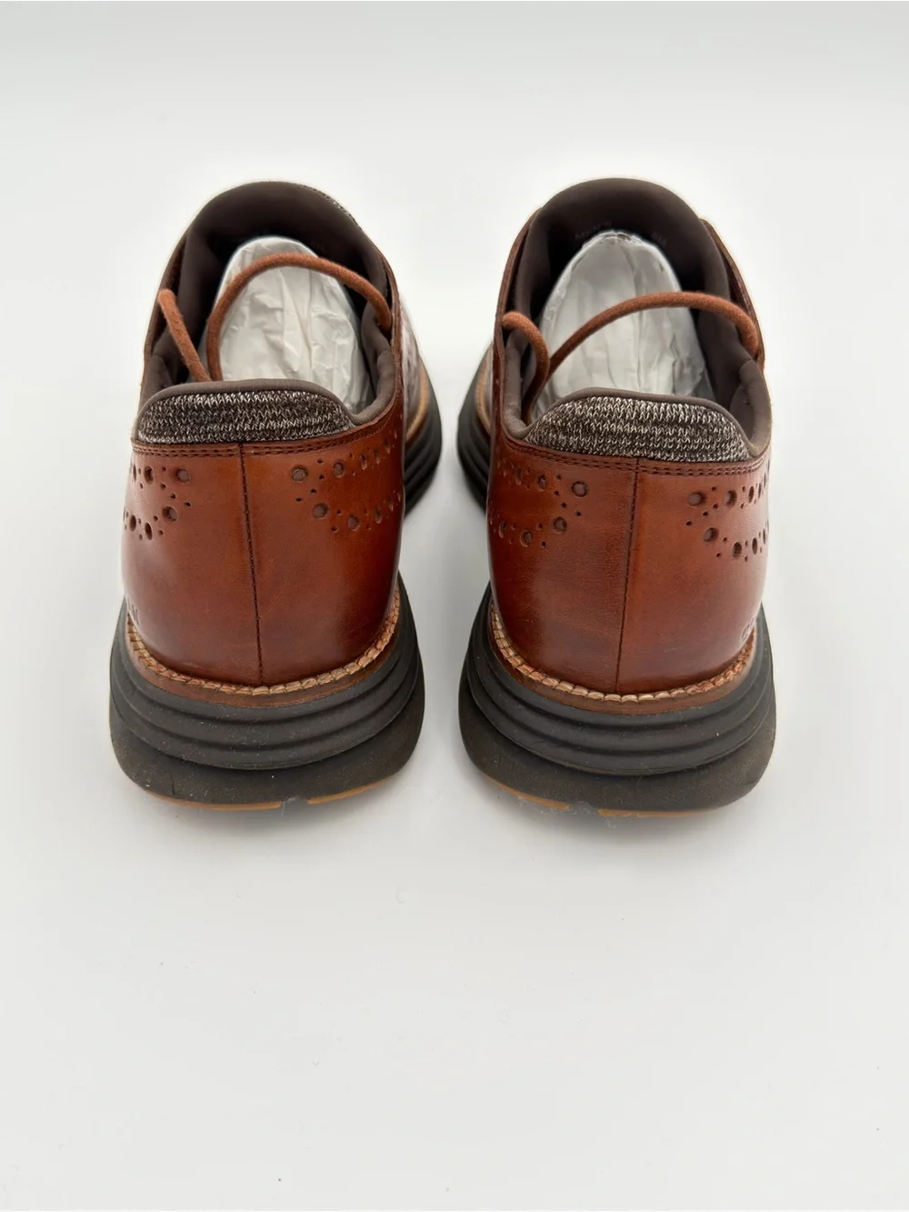 Cole Haan Brown Leather Wingtip Derby Oxfords